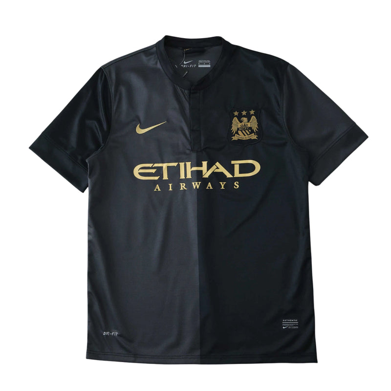 Camisa Retro Manchester City Reserva Away II 13/14 Masculina - Preto
