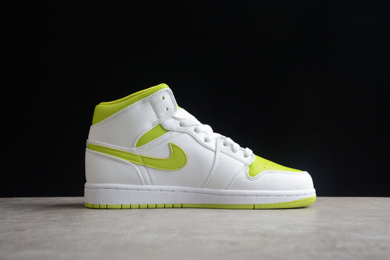 AIR JORDAN 1 MID WHITE LIME