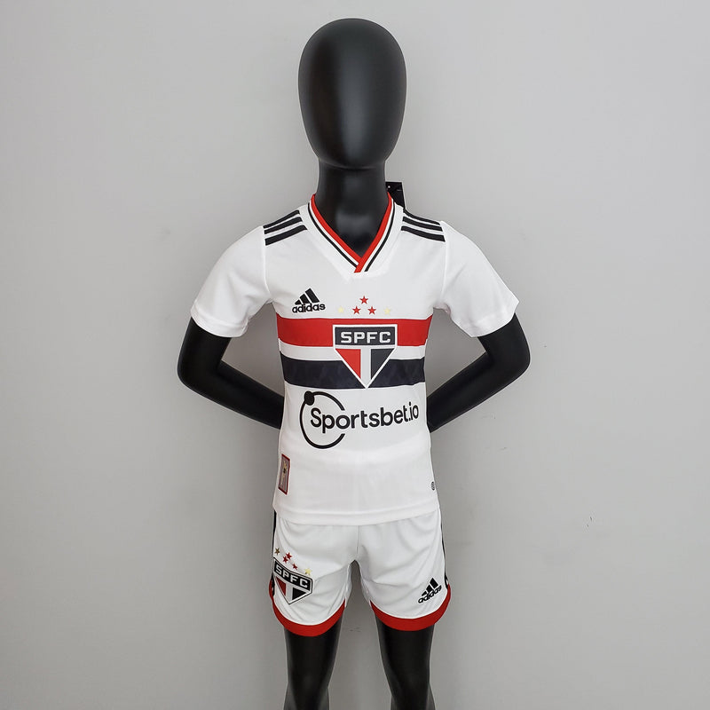 Conjunto Infantil São Paulo 2022/23 - Home - ResPeita Sports 