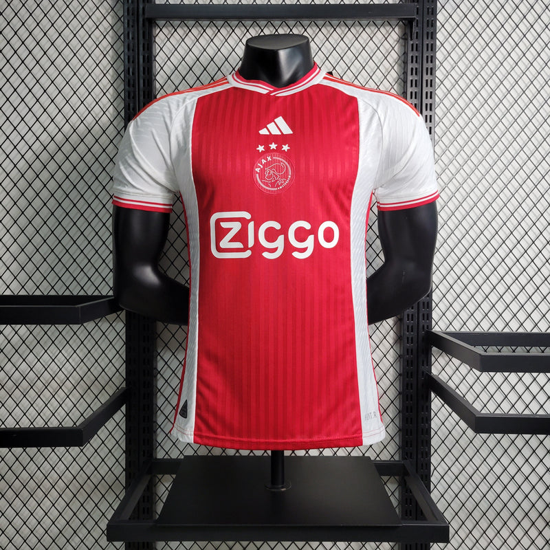 CAMISA VERSÃO PLAYER DO AJAX 23/24 VERMELHO E BRANCO