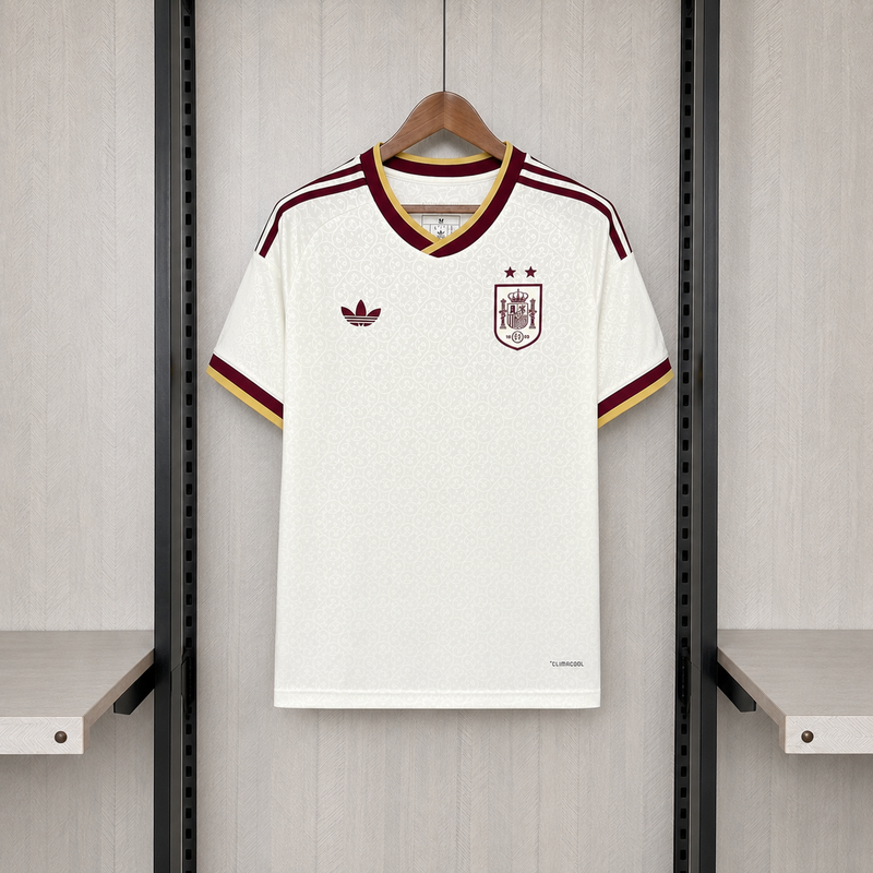 CAMISA DA SELEÇÃO DA ESPANHA 26/27 BRANCO