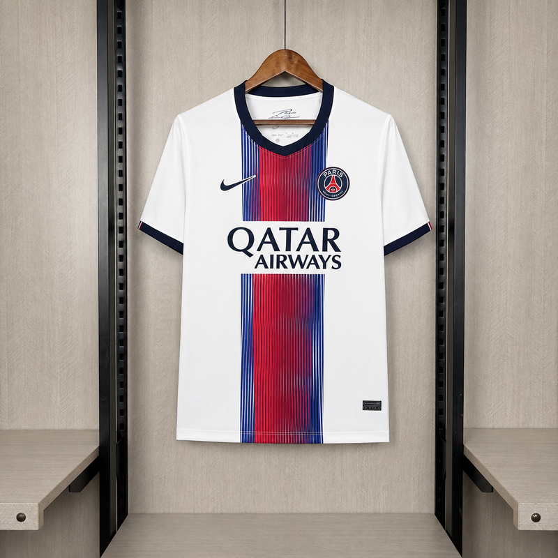 CAMISA DO PSG 26/27 BRANCO E AZUL