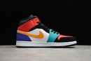 AIR JORDAN 1 MID BRED MULTI COLOR