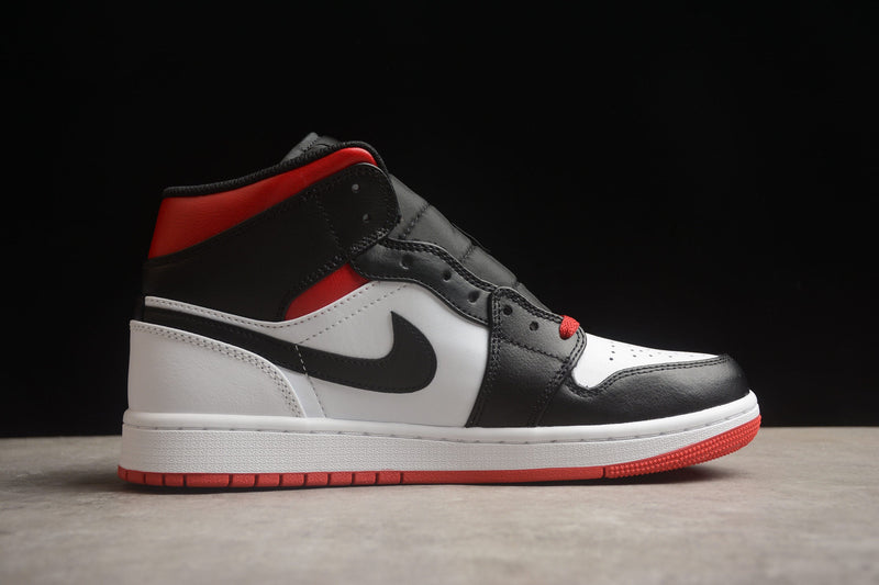 AIR JORDAN 1 MID GYM RED BLACK TOE