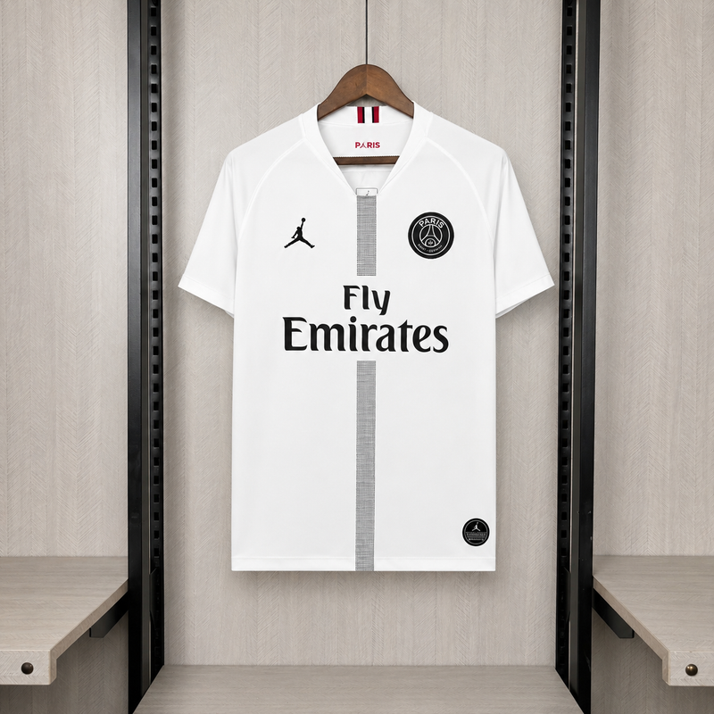 CAMISA DO PSG 26/27 BRANCO E CINZA