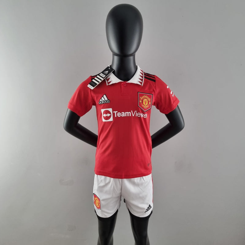 Conjunto Infantil Manchester United 2022/23 - Home - ResPeita Sports 