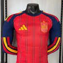 CAMISA DA SELEÇÃO DA ESPANHA 26/27 VERMELHA MANGA LONGA JOGADOR