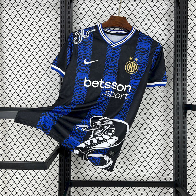 CAMISA DO INTER DE MILAN 24/25 AZUL E PRETO EDIÇÃO ESPECIAL