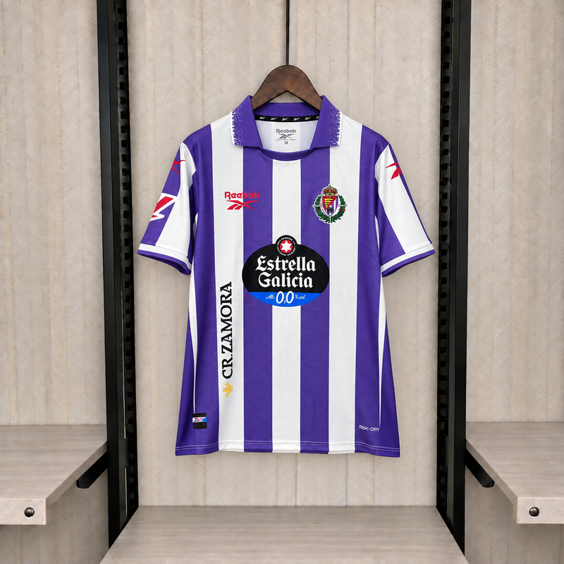 CAMISA DO REAL VALLADOLID 26/27 BRANCO E ROXO