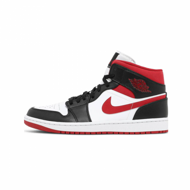 AIR JORDAN 1 MID BLACK GYM RED