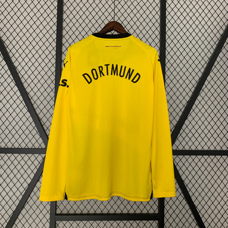 CAMISA MANGA LONGA DO BORUCIA DORTMUND 24/25 AMARELO E PRETO