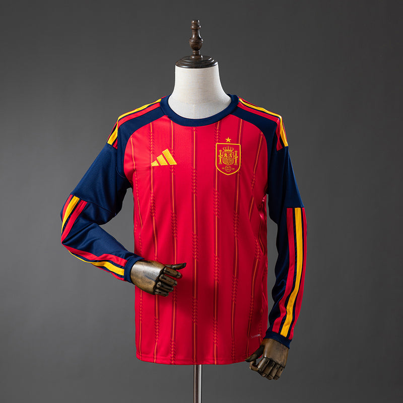 CAMISA DA SELEÇÃO DA ESPANHA 26/27 VERMELHA MANGA LONGA
