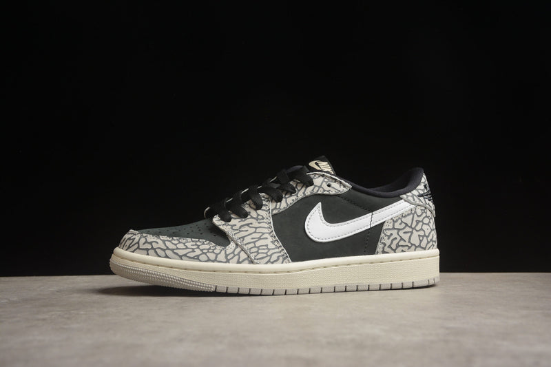 AIR JORDAN 1 RETRO LOW BLACK CEMENT