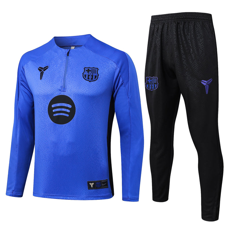 Conjunto de Treino Barcelona - Masculino - Preto e Roxo