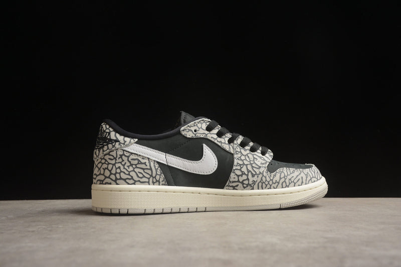 AIR JORDAN 1 RETRO LOW BLACK CEMENT