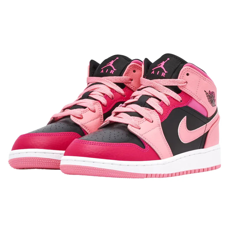 AIR JORDAN 1 MID GS CORAL CHALK