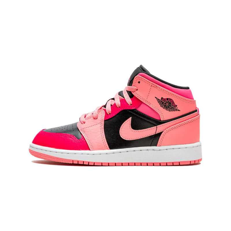 AIR JORDAN 1 MID GS CORAL CHALK