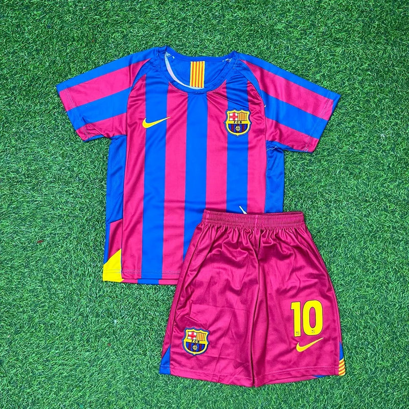 CONJUNTO INFANTIL BARCELONA PRETO RONALDINHO GAÚCHO