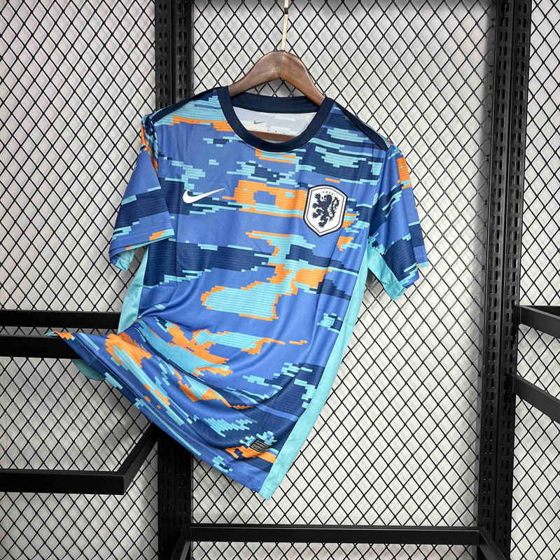 CAMISA DA SELEÇÃO DA HOLANDA 25/26 AZUL TREINO