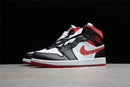AIR JORDAN 1 MID BLACK GYM RED