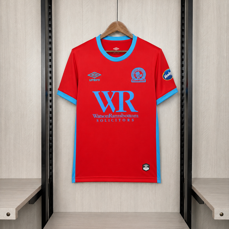 CAMISA DO BLACKBURN ROVERS  26/27 VERMELHA E AZUL