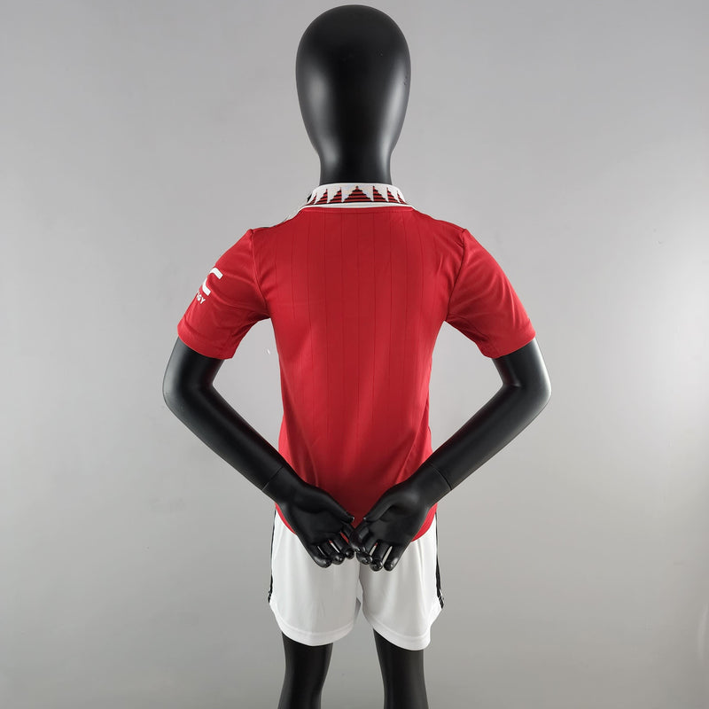 Conjunto Infantil Manchester United 2022/23 - Home - ResPeita Sports 