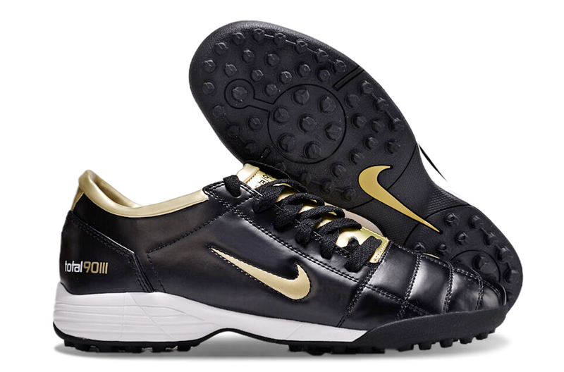 Chuteira NIKE TOTAL 90 Society Preto e dourado