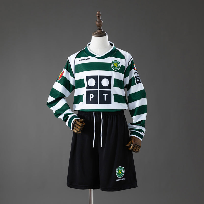 CONJUNTO INFANTIL SPORTING MANGA LONGA RETRO
