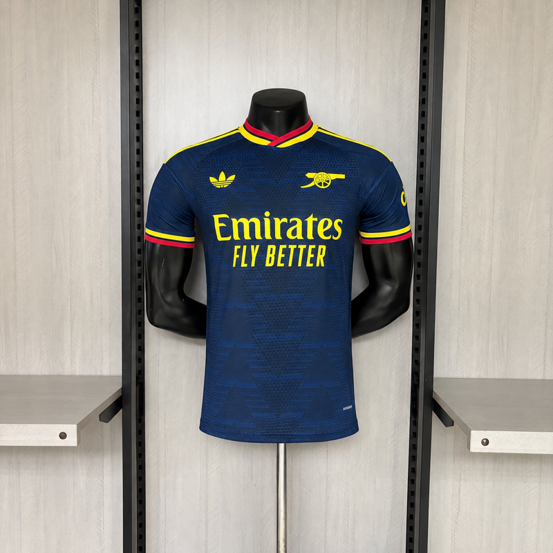 CAMISA DO ARSENAL 26/27 AZUL E AMARELO JOGADOR