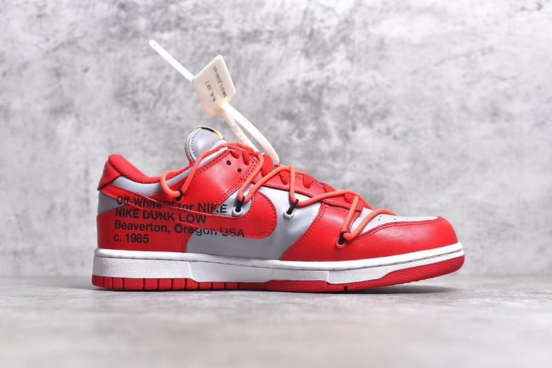 DUNK LOW OFF-WHITE GREY RED