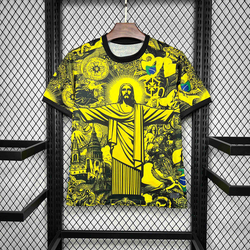 CAMISA DA SELEÇÃO DO BRASIL 25/26 AMARELO EDIÇÃO ESPECIAL