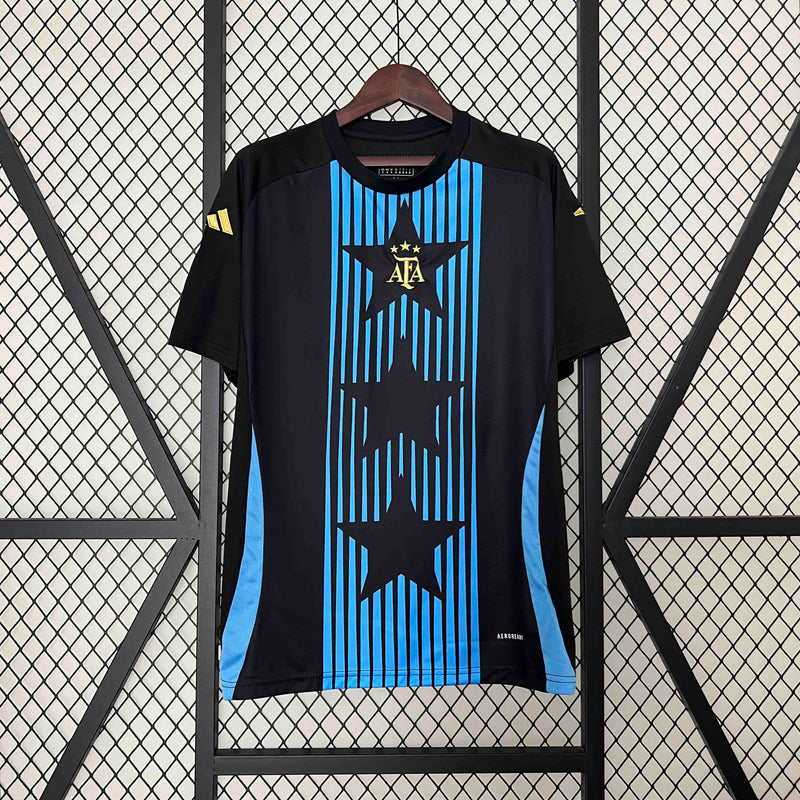 CAMISA DA SELEÇÃO DA ARGENTINA 25/26 CINZA PRETO TREINO