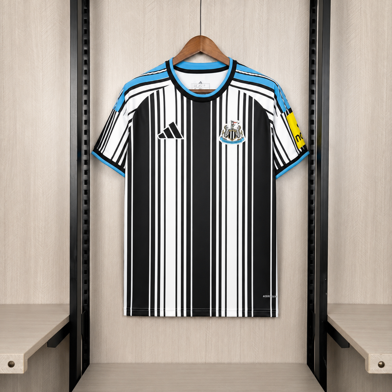 CAMISA DO NEWCASTLE 26/27 BRANCO E PRETO