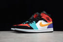 AIR JORDAN 1 MID BRED MULTI COLOR