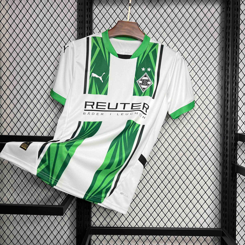 CAMISA DO BORUSSIA MÖNCHENGLADBACH 24/25 BRANCO E VERDE