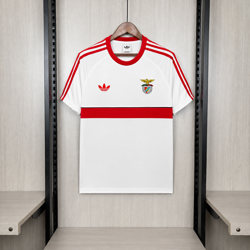 CAMISA DO BENFICA 26/27 BRANCO VERSÃO RETRÔ